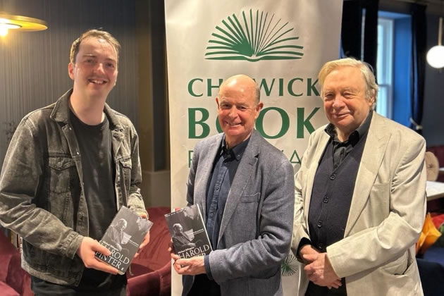 (l to r): Chris Parker, Marketing Manager, The Chiswick Cinema; Torin Douglas, Director, Chiswick Book Festival; Michael Billington, Harold Pinter’s biographer