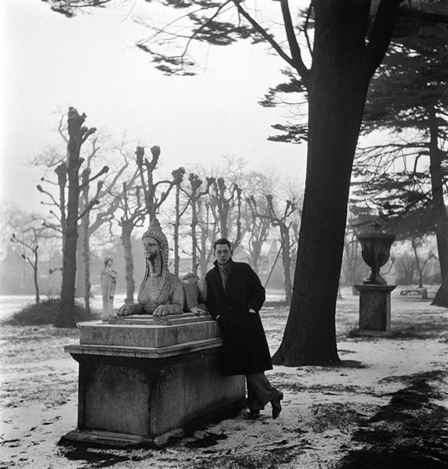 Cecil Beaton photograph of James Pope-Hennessy in the Grounds of Chiswick House