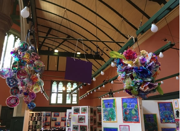 chihuly art at kids exhibition 