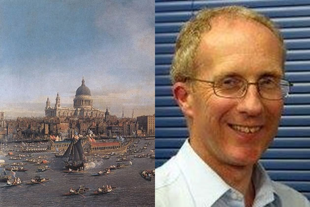 The River Thames with St. Paul's Cathedral on Lord Mayor's Day by Canaletto (1746-1747)