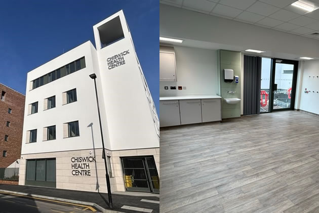 The exterior and interior of the new Chiswick Health Centre