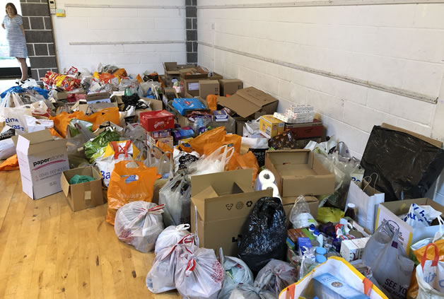 The huge amount of donations given by local people 