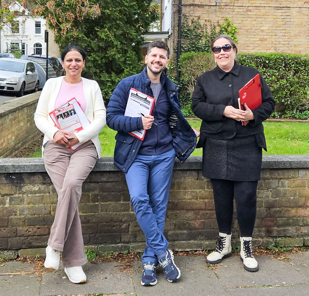 Labour Party Chiswick Riverside candidates, Trevor MacFarlane and Gurminder Randhawa,