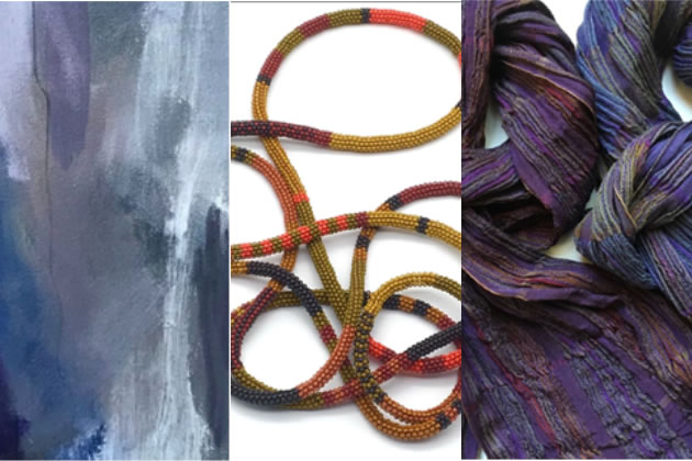 A sampling of the work of the three contributing artists 