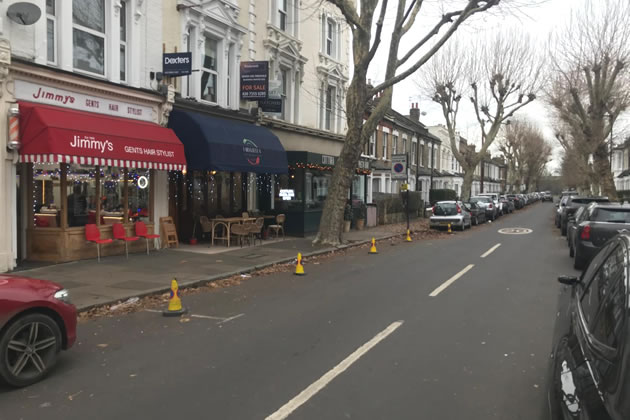 Streets off the High Road including Elliot Road also saw bay suspensions during filming 