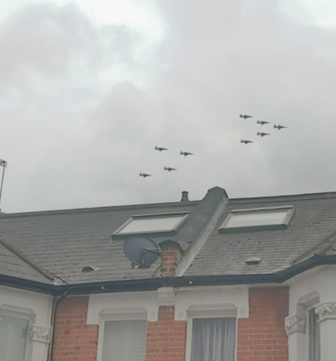 flypast over chiswick