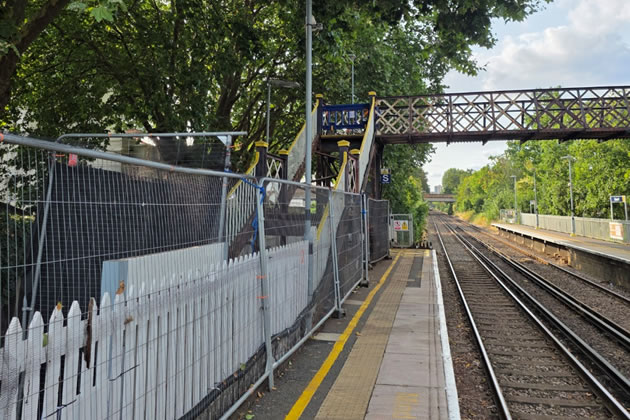 The footbridge at Chiswick Station is closed until 15 September