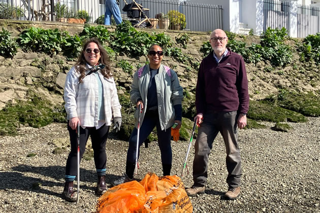 L-R, Cllr Gabriella Giles, Jessika Toto-Moukouo and Cllr Peter Thompson