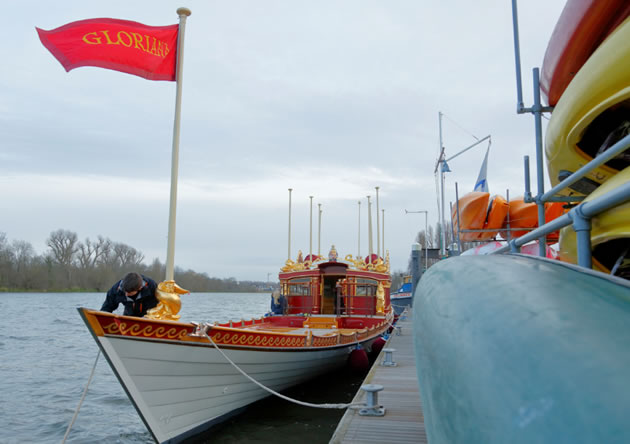 Gloriana at the boat race 