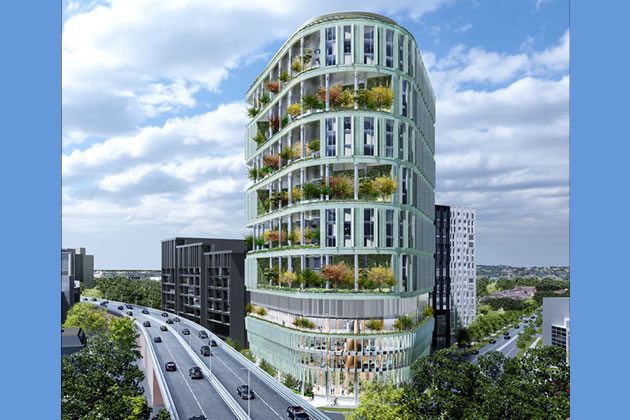 Holly House with proposed Fourth Mile building on B&Q site