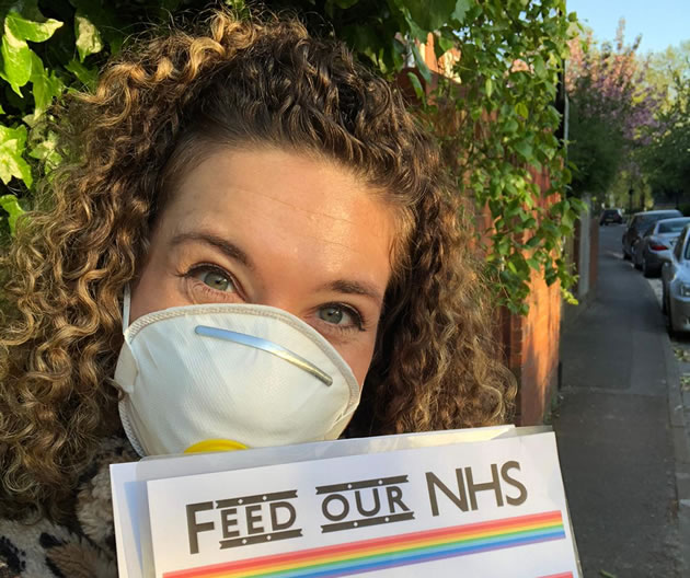 Izzy Francke, volunteer, promoting the drive 