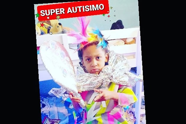 Jojo in his superhero costume 