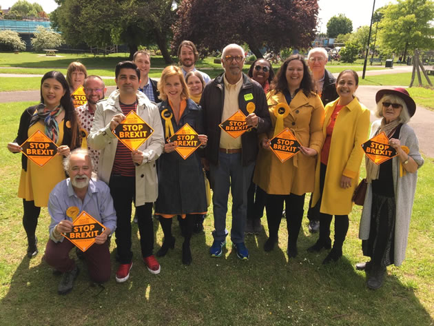 Lib Dem team on the cavass