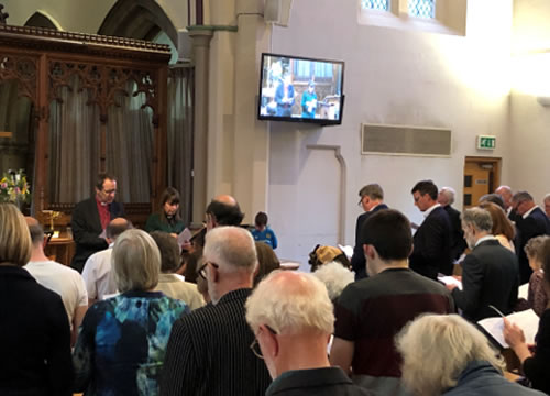 the congregation at the licensing service CCTG