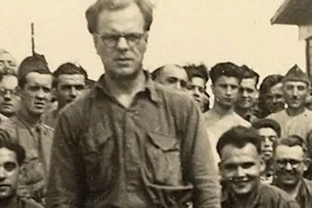 French composer Olivier Messiaen at Stalag VIII-A in G&ouml;rlitz, Germany