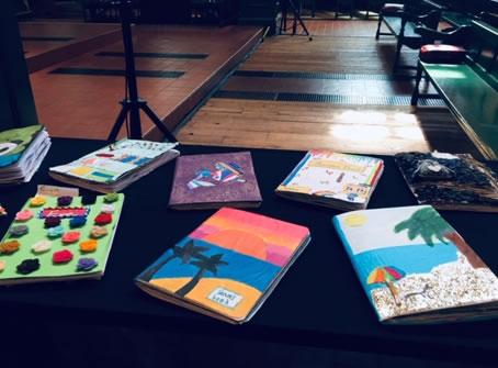sensory books on table 