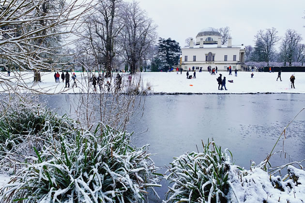 Chiswick House from across the lake