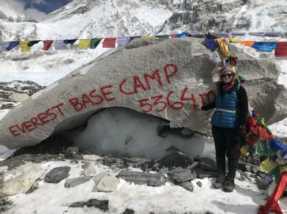 stephanie sanders at base camp 