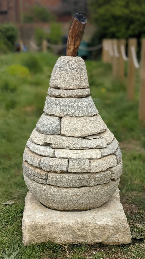 The new dry stone pear at Strand on the Green School 