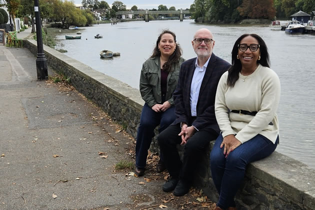 Cllr Gabriella Giles, Cllr Peter Thompson and Jessika Toto-Moukouo