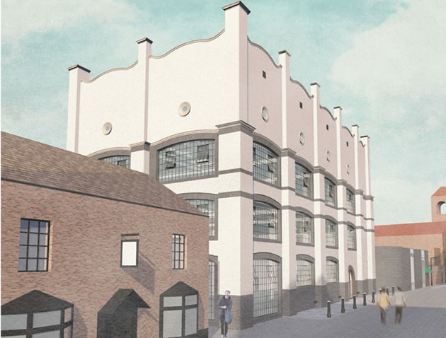 Visualisation of the new building as seen from the east. Picture: de Metz Forbes Knight