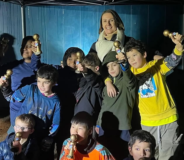 Sally Chacatte (back row) with members of W4 Youth 