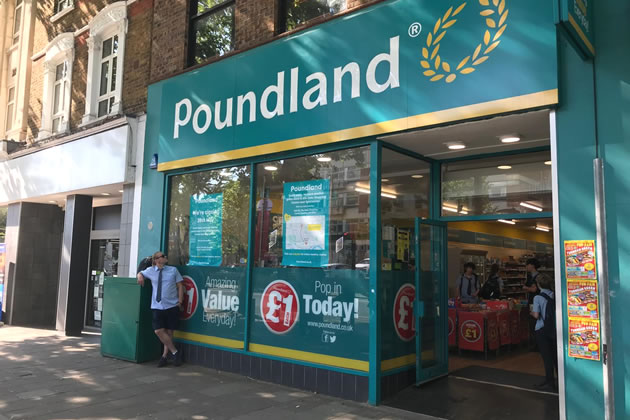 Poundland has posters in window given date of last day of trading